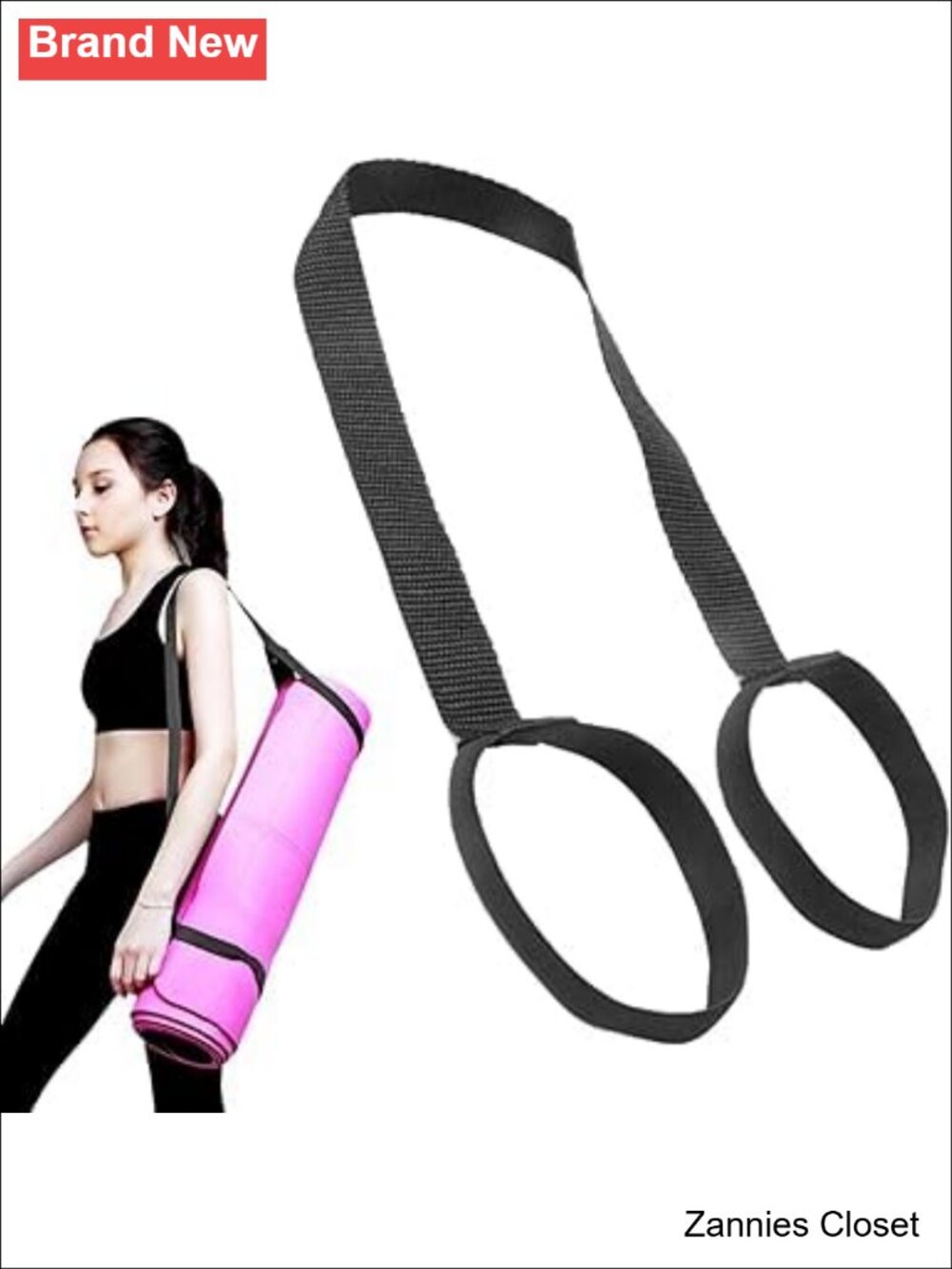 ✨ Adjustable Elastic Yoga Mat Carrying Strap with Padded Shoulder & Quick